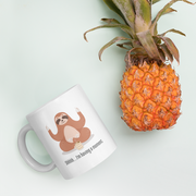 Yoga Sloth Having A Moment Ceramic Coffee Mug.