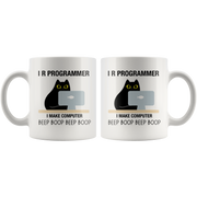 I R Programmer I Make Computer Beep Cat Coffee Mug 11oz.