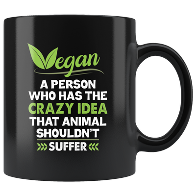 Vegan Coffee Mug Quote Definition Ceramic Mug