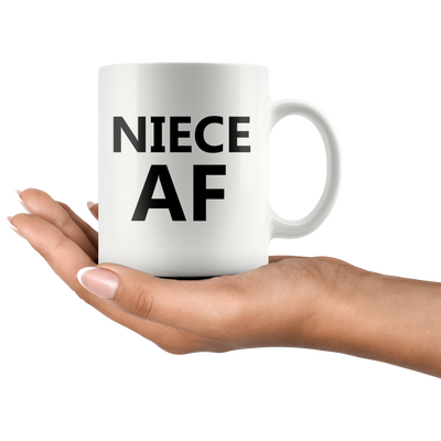 Niece AF Mug From Aunt Uncle Family Funny Ceramic Coffee Cup 11 oz