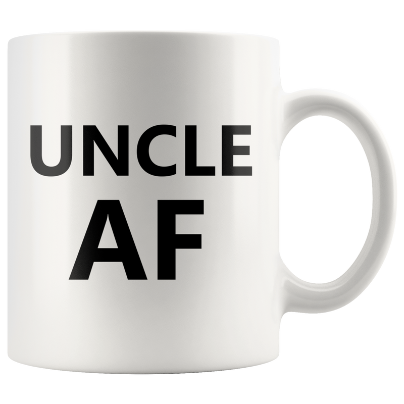 Uncle AF Mug From Niece Nephew Family Funny Ceramic Coffee Cup 11 oz