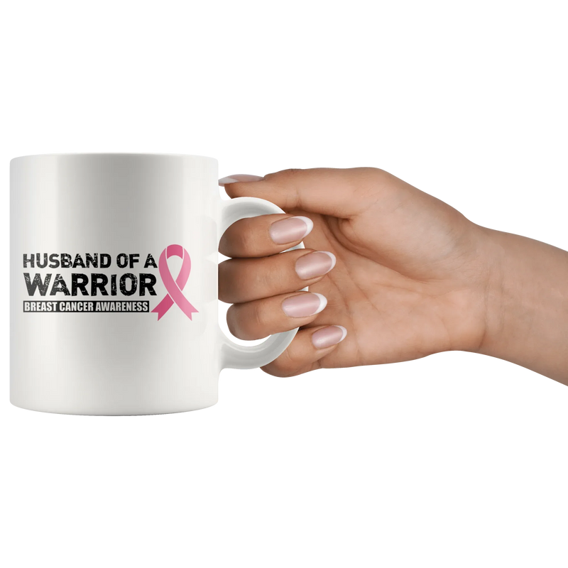 Husband of a Warrior Breast Cancer Awareness Survivor Gifts For Women Mug 11 oz - Panvola
