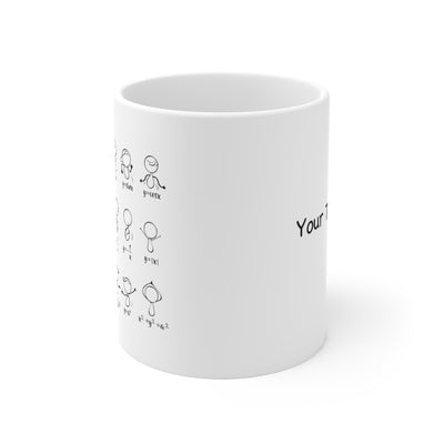 Personalized Funny Math Algebra Dance Ceramic Coffee Mug 11oz