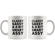 Classy Sassy & A Bit Smart Assy Gifts for Women Sarcastic Mug 11 oz - Panvola