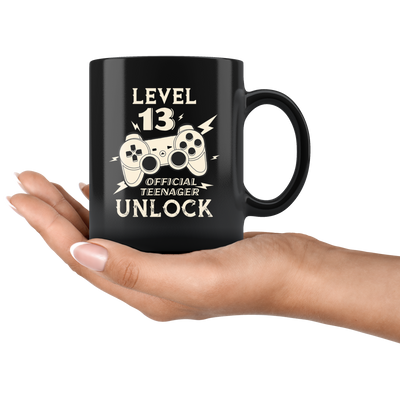 Level 13 Official Teenager Unlock Gamer Controller Ceramic Coffee Mug 11oz