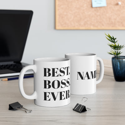 Customized Best Boss Ever Personalized Mug From Employee To Employer Coffee Cup 11oz