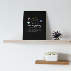 Debugging Definition Computer Programmers Gift Canvas Wrap Wall Art