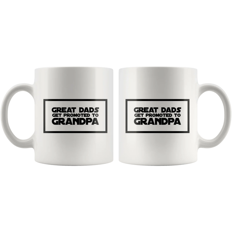 Great Dads Get Promoted to Grandpa Gift Mug 11 oz - Panvola