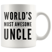 Gift For Uncle World's Most Awesome Uncle Thank You Appreciation Coffee Mug 11 oz - Panvola