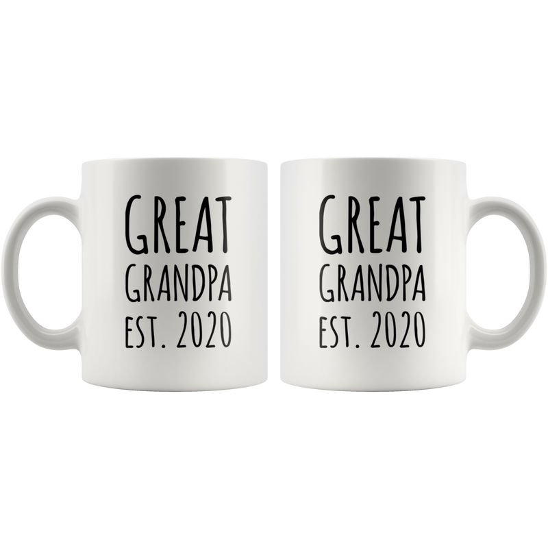 Grandpa Gift - Great Grandpa Est 2020 Thank You Appreciation Gift Coffee Mug 11 oz