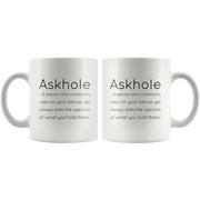 Funny Definition Mug Askhole Grammar Coffee Mug - Panvola