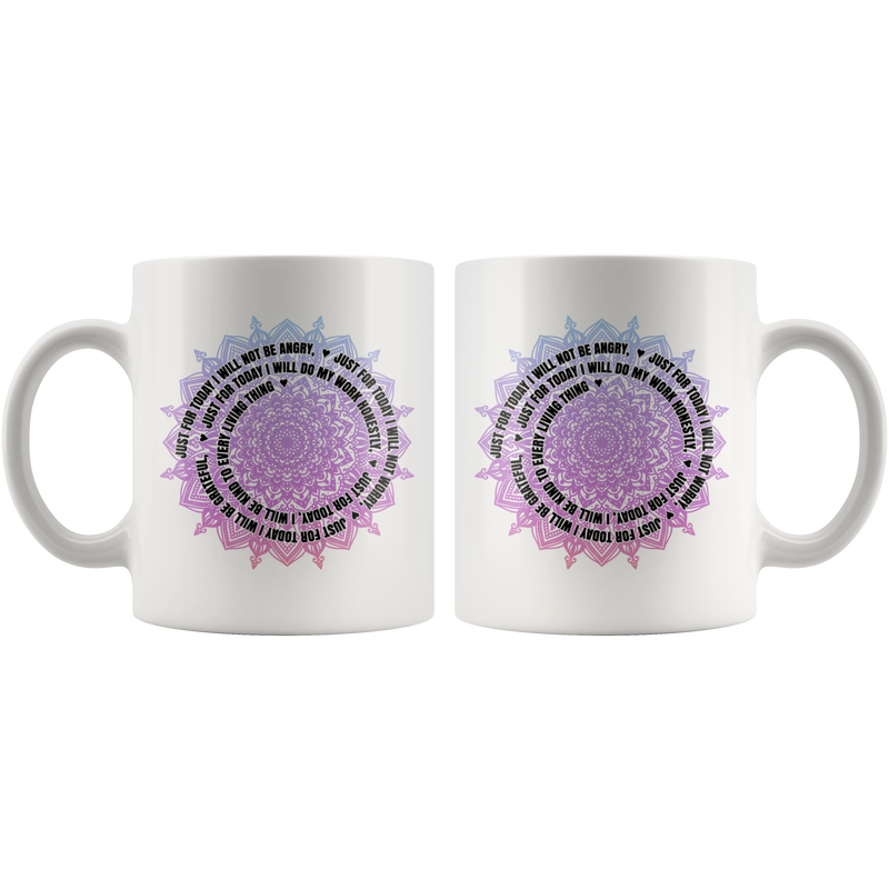 Reiki Mugs 5 Positive Prayer Mantra Mandala Yoga Gift Coffee Cup 11oz.