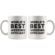 World's Best Wedding Officiant Mug Pastor Appreciation Gift.