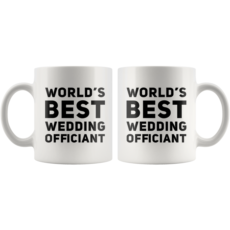 World's Best Wedding Officiant Mug Pastor Appreciation Gift.