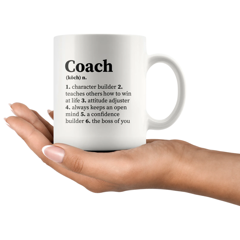 Coach Definition Gifts For Boss Team Manager Novelty Coffee Mug 11oz - Panvola