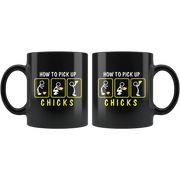Gift For Men - How To Pick Up Chicks First Date Relationship Appreciation Coffee Mug 11 oz - Panvola