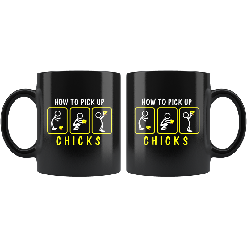 Gift For Men - How To Pick Up Chicks First Date Relationship Appreciation Coffee Mug 11 oz