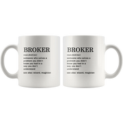 Broker Definition Mug For Real Estate Investor Coffee Cup 11oz - Panvola