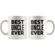 Best Uncle Ever Ceramic Coffee Mug White 11 oz - Panvola