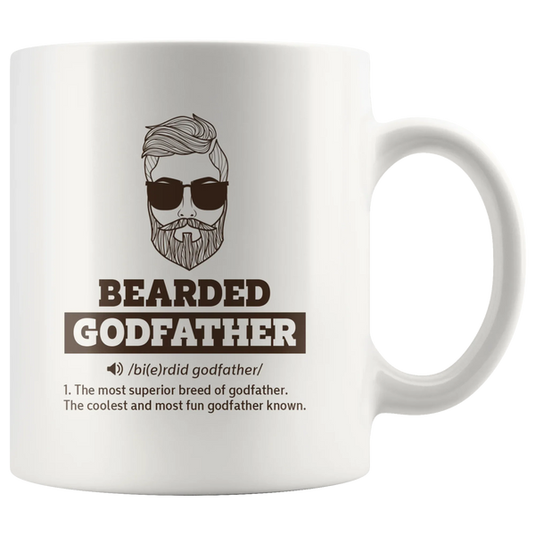 Bearded Godfather Definition From Godchild Christening Coffee Mug 11oz