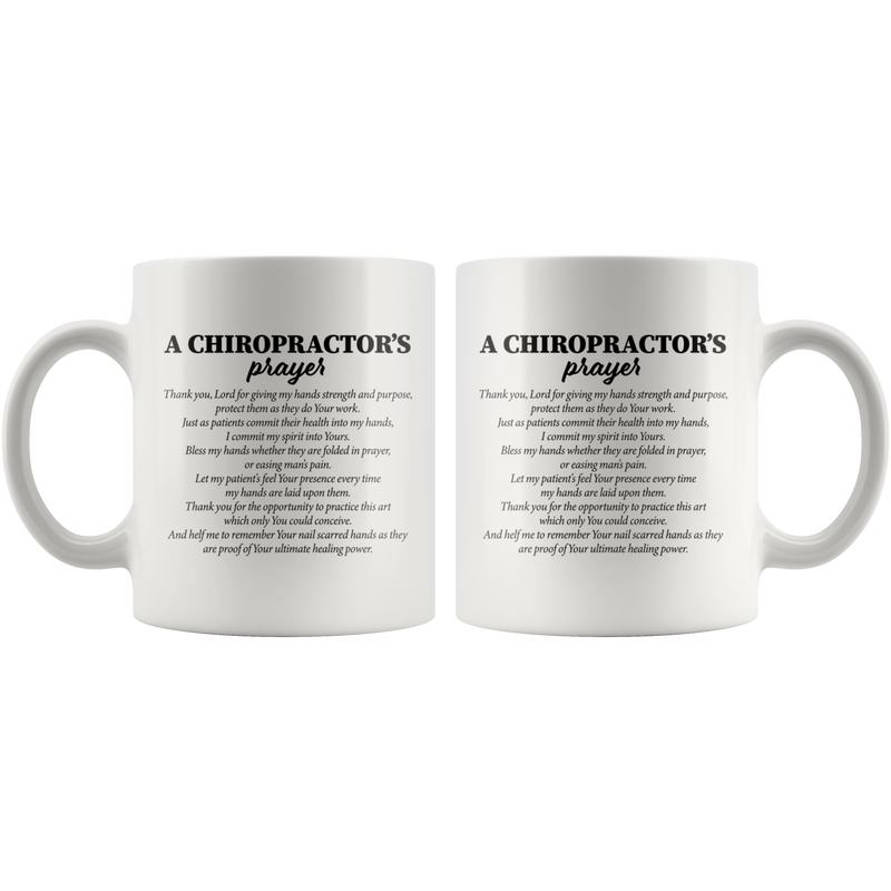 Chiropractor Therapist Gifts Prayer Appreciation Gift Coffee Mug 11 oz.