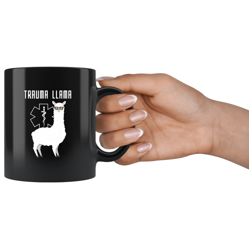 Funny Trauma Llama EMT Medic EMS Gift Coffee Mug.