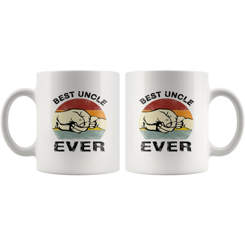 Best Uncle Ever From Niece Nephew Brother Sister Family Coffee Mug 11oz White.