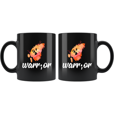 Warrior Butterfly Watercolor Semicolon Suicide Prevention Awareness Ceramic Mug