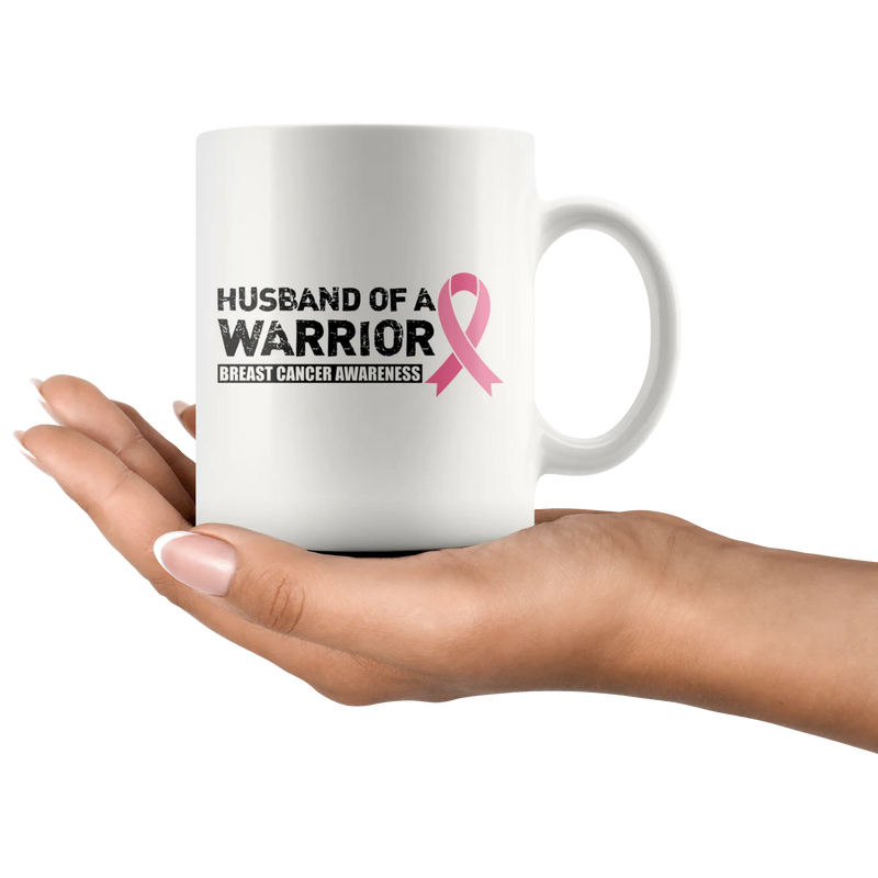 Husband of a Warrior Breast Cancer Awareness Survivor Gifts For Women Mug 11 oz - Panvola