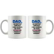 Dad No Matter How Old I Will Always Be Your Financial Burden Mug 11 oz - Panvola