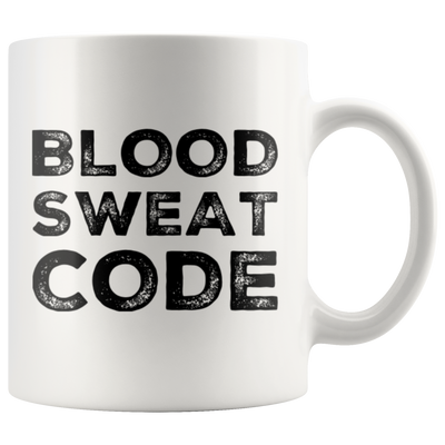 Gift For Doctors Blood Sweat Code Sarcasm Medical Statement Coffee Mug 11 oz