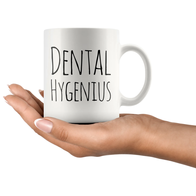 Dental Hygenius Funny Dental Hygienist Gift Ceramic Coffee Mug 11 oz - Panvola