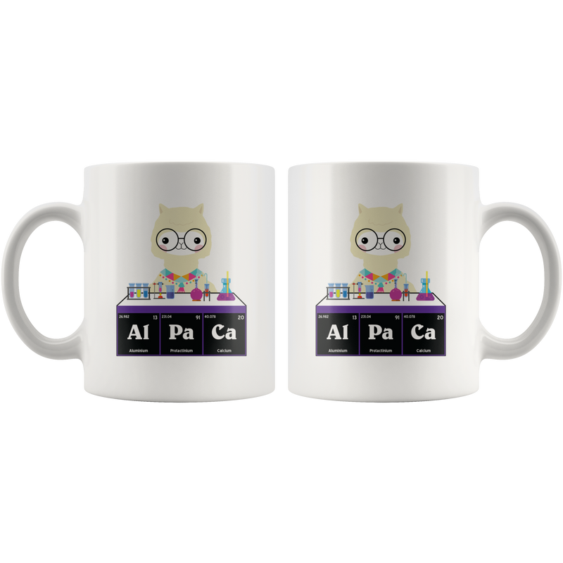 Alpaca Periodic Table Elements Chemistry Gift Coffee Ceramic Mug 11 oz.
