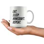 Gamer Coffee Mug Eat Sleep Minecraft Repeat.