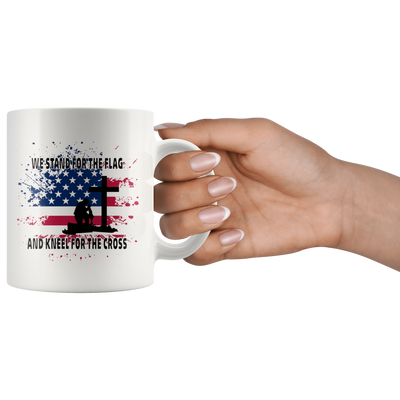 Patriotic Gifts - We Stand For The Flag And Kneel For The Cross Coffee Mug 11 oz