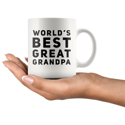 Grandpa Gift - World's Best Great Grandpa Thank You Appreciation Coffee Mug 11 oz