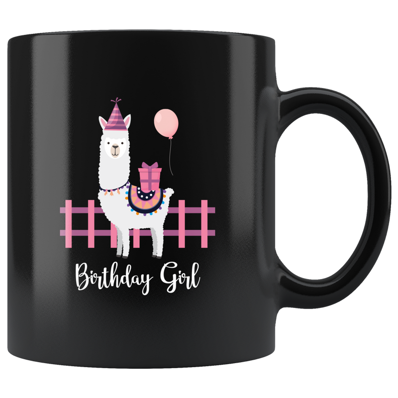 Llama Birthday Alpaca Birthday Girl Llama Animal Lover Appreciation Coffee Mug 11 oz