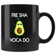 Vegan Lover Gifts - Fre Sha Vocado Plant Based Keto Diet Black Coffee Mug 11 oz - Panvola