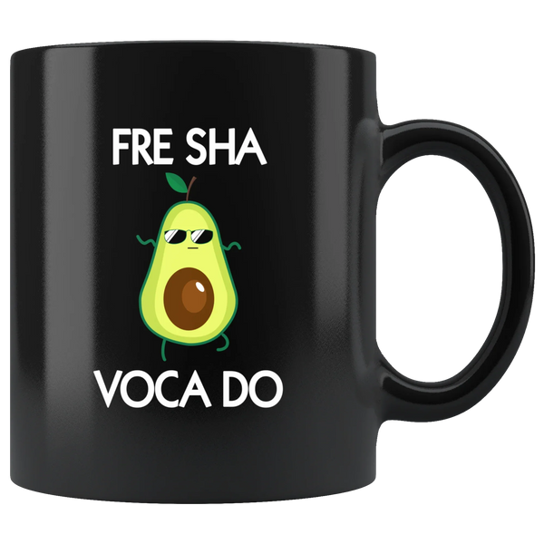 Vegan Lover Gifts - Fre Sha Vocado Plant Based Keto Diet Black Coffee Mug 11 oz