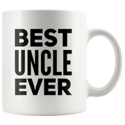 Best Uncle Ever Ceramic Coffee Mug White 11 oz - Panvola