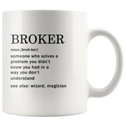 Broker Definition Mug For Real Estate Investor Coffee Cup 11oz - Panvola