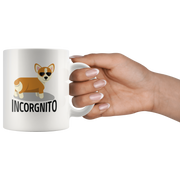 Incorgnito Corgi Dog Funny Gift Idea Ceramic Mug 11oz.