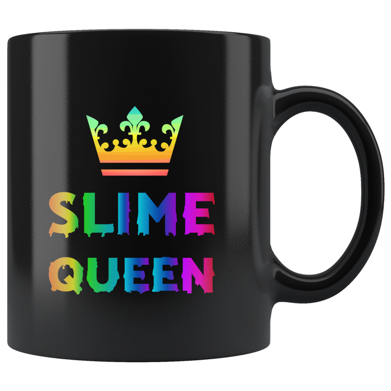 Slime Queen For Girls Rainbow Colored Slime Black Mug