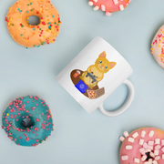 Gamer Cat Feline Game Lover Geek Gift Ceramic Coffee Mug 11 oz - Panvola