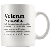 Veteran Definition Defender of America Patriotic Gifts Coffee Mug 11 oz - Panvola