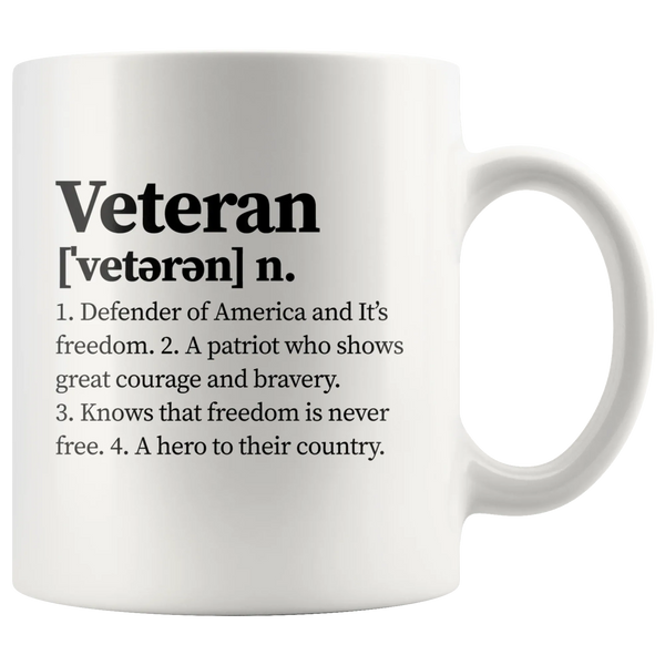 Veteran Definition Defender of America Patriotic Gifts Coffee Mug 11 oz
