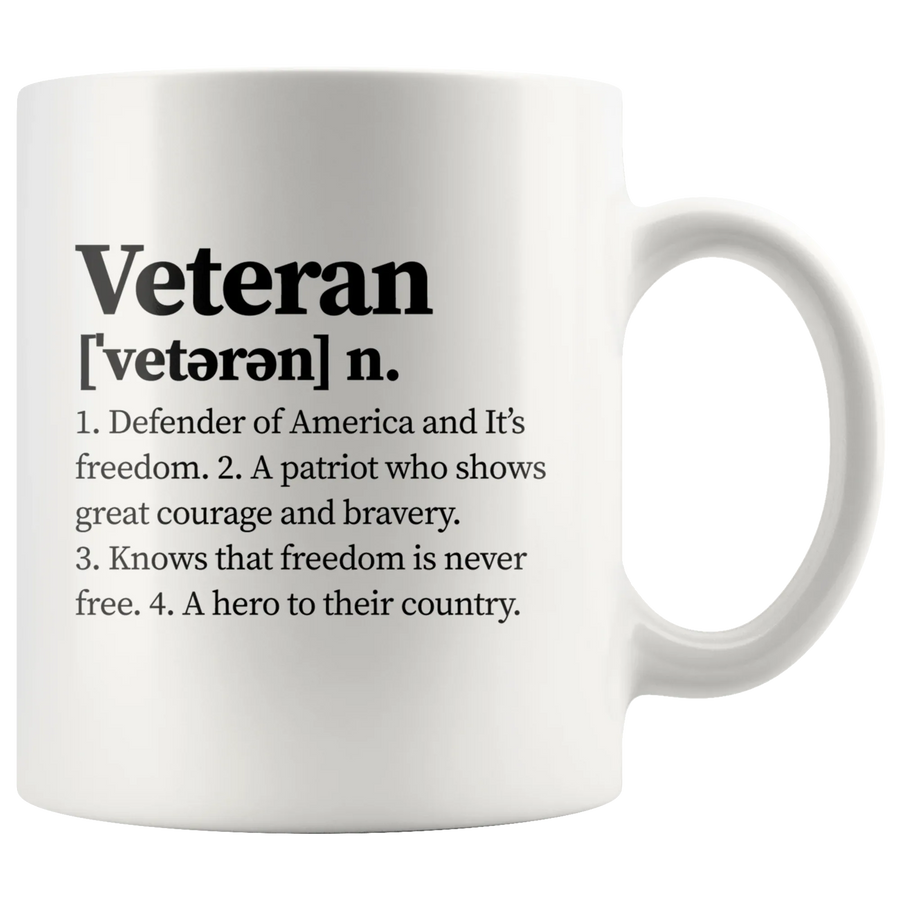 Veteran Definition Defender of America Patriotic Gifts Coffee Mug 11 oz