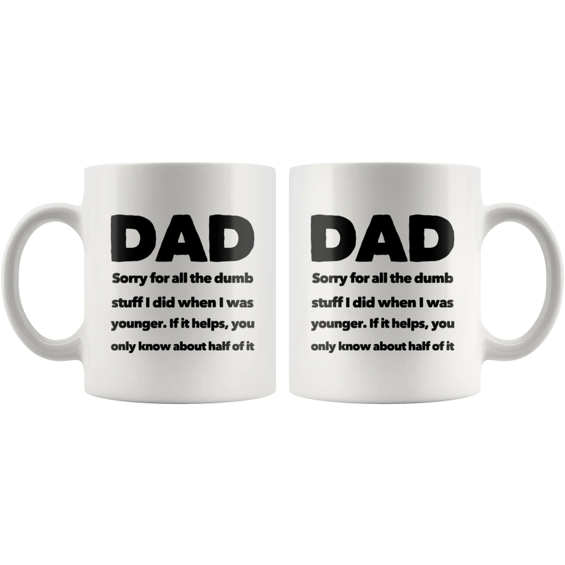 Dad Sorry For All The Dumb Stuff I Did Gift Coffee Ceramic Mug 11 oz - Panvola