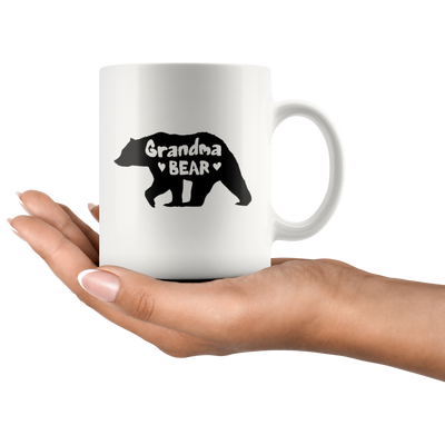 Grandma Bear Ceramic Coffee Mug White 11 oz