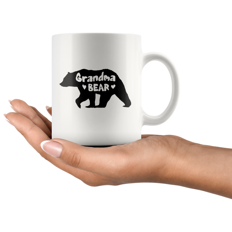 Grandma Bear Ceramic Coffee Mug White 11 oz